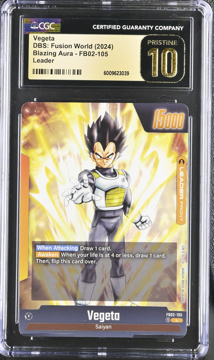 Dragon Ball Super Fusion World Vegeta FB02-105 CGC Pristine 10