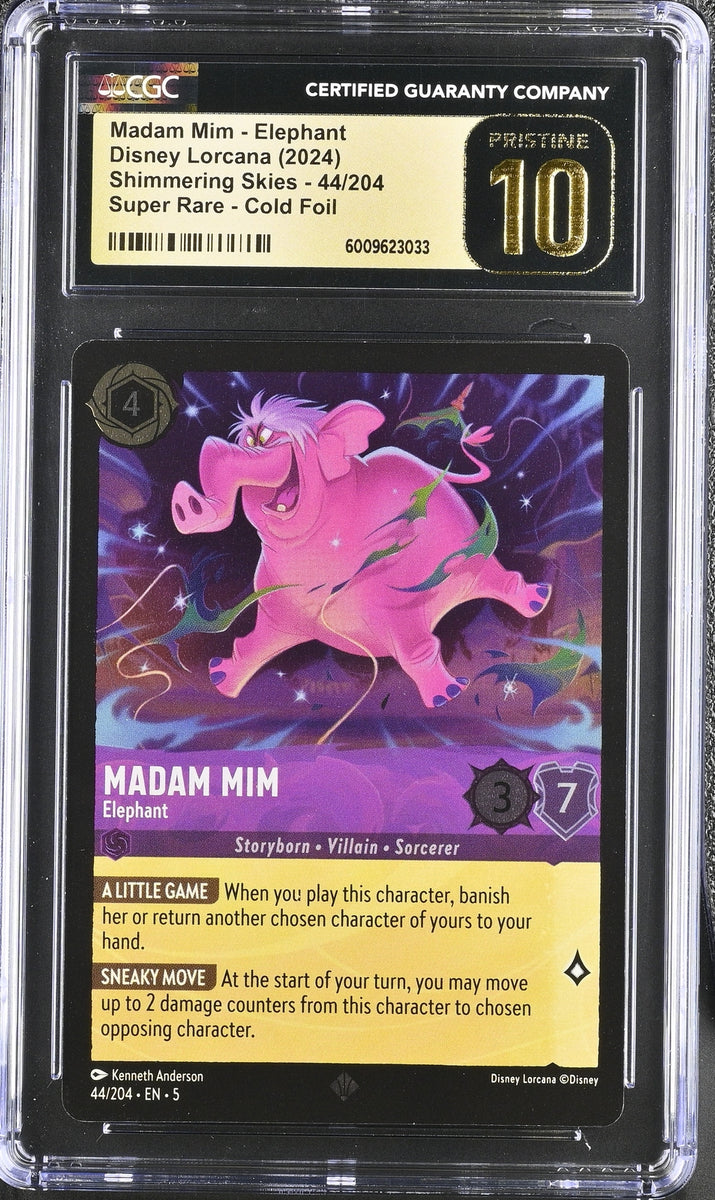 rare 90s pokemon cards CGC Pristine 10 Lorcana Shimmering Skies Super Rare Foil Madam Mim Ele –  Martins Collectables