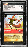 CGC 10 Gem Mint Lorcana Shimmering Skies Legendary Robin Hood Sharpshooter 118