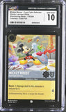 CGC 10 Gem Mint Lorcana Shimmering Common Foil Mickey Mouse Food Fight Defender