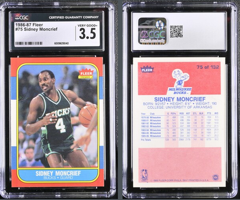 Basketball 1986-87 Fleer Rookie Signatures 75 Sidney Moncrief VG+3.5