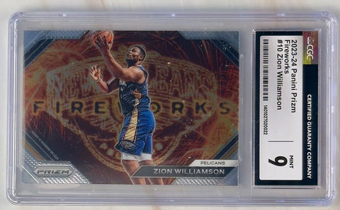 2023-24 Panini Prizm Zion Williamson Fireworks #10 CGC 9 MINT