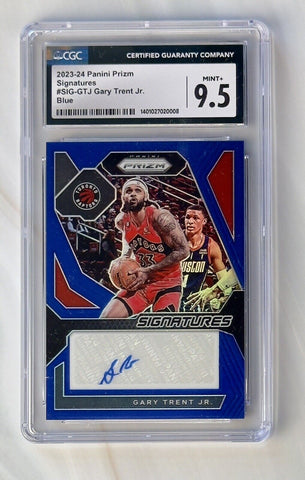 2023-24 PANINI PRIZM SIGNATURES GARY TRENT JR. 30/49 BLUE AUTOGRAPHS CGC 9.5