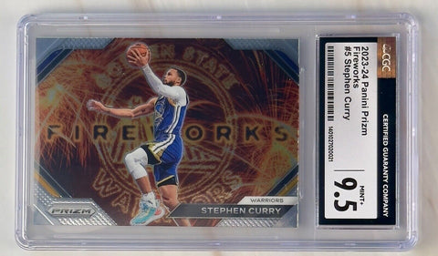 2023-24 Panini Prizm Fireworks Stephen Curry  CGC 9.5 MINT+