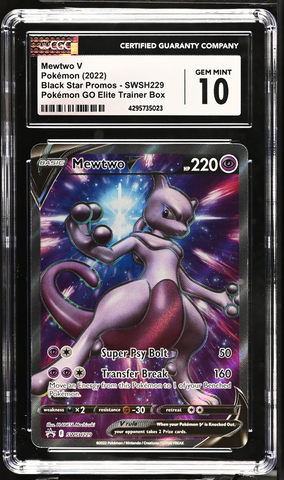 Pokémon Mewtwo V SWSH229 Black Star Promos Pokémon GO Elite Trainer Box | English