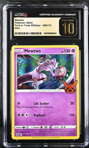 Pokémon Mewtwo 056/172 Trick or Trade BOOster Holo (Pumpkin Stamp) | English