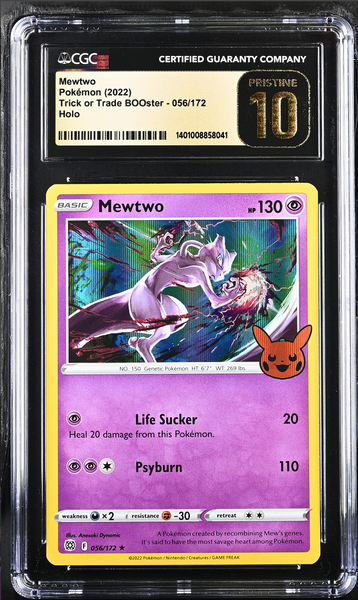 Pokémon Mewtwo 056/172 Trick or Trade BOOster Holo (Pumpkin Stamp)