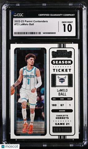 2022 Panini Contenders LaMelo Ball #72 CGC GEM MINT 10